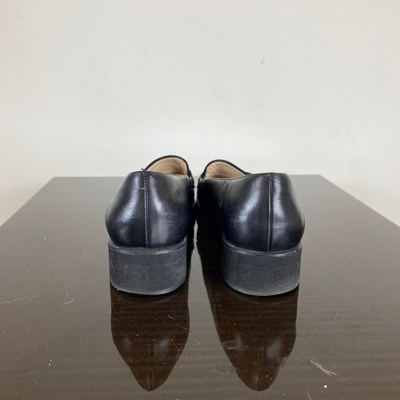 Salvatore Ferragamo Leather Loafer Block Heel Shoes Women's 8 - Picture 4 of 10